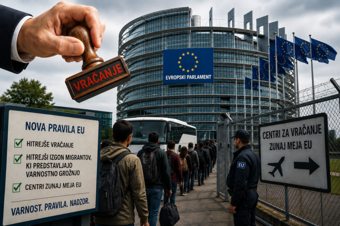 Evropski parlament odobril strožja pravila za vračanje migrantov brez pravice do bivanja
