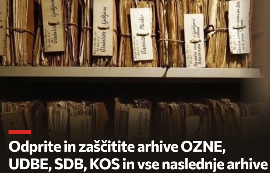 Hčerka žrtve komunističnega preganjanja in nasilja zbira podpise za peticijo, da se odprejo in zaščitijo arhivi Udbe, Ozne in Kosa