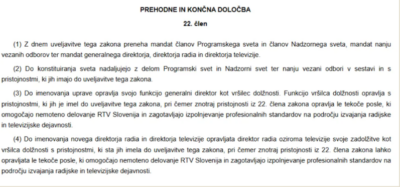 Odločba za zakon o RTV