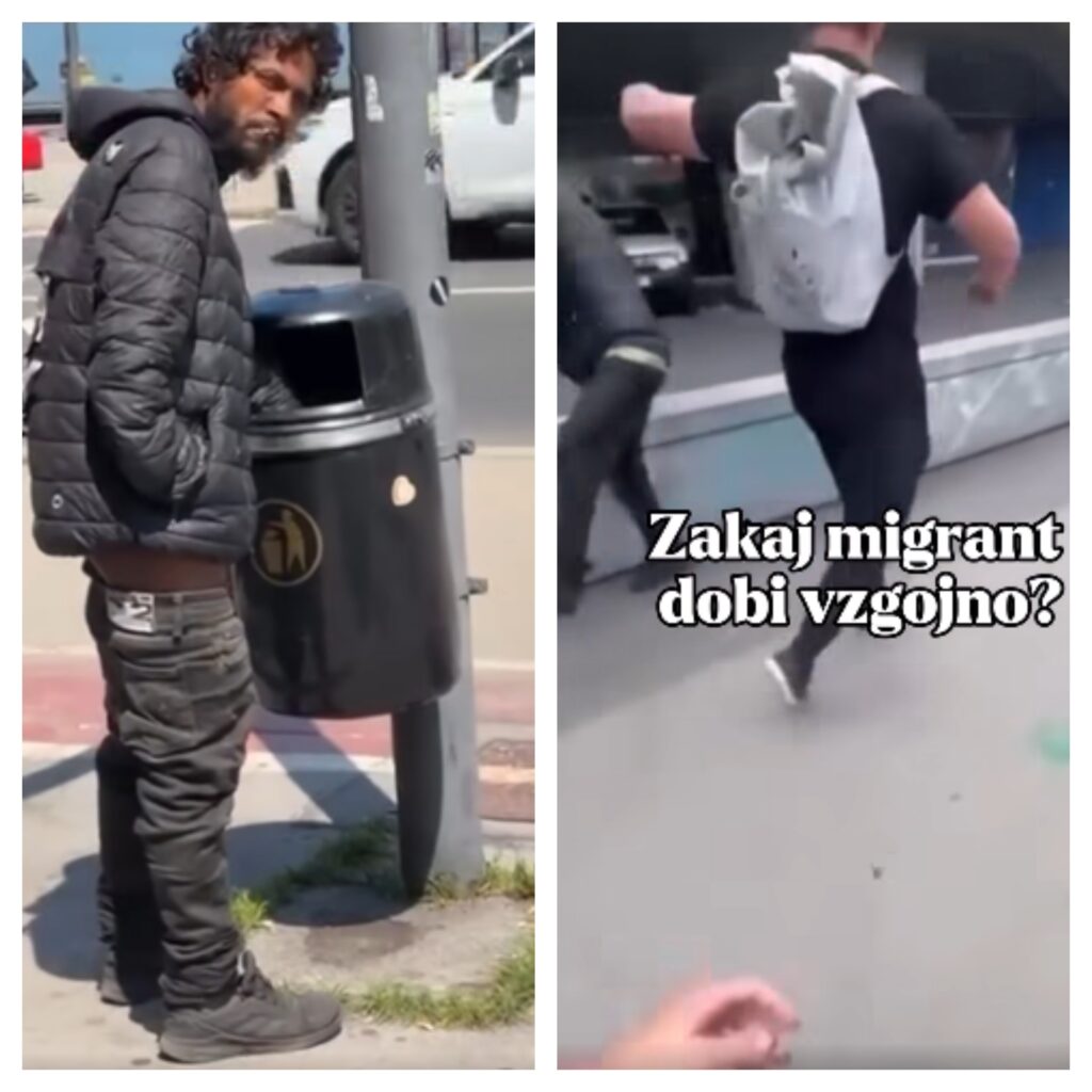 [Video] Migrant, ki po Ljubljani kaže spolni organ, je dobil “eno vzgojno”