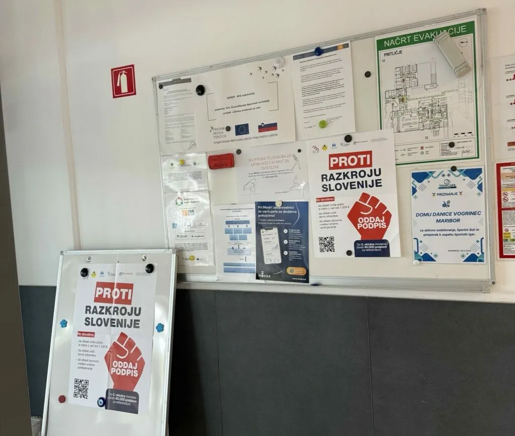 Levičarska propaganda sindikatov tudi v največjem domu za ostarele
