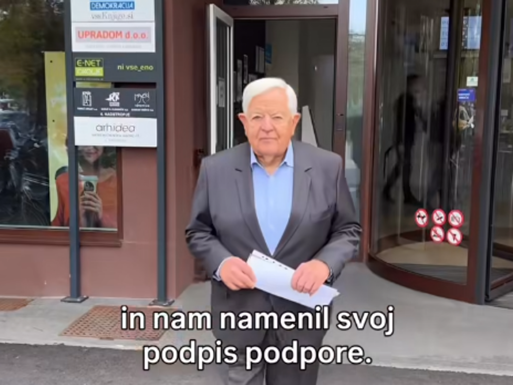 [Video] Kučan oddal podpis podpore kandidaturi Jankovića za nov mandat župana