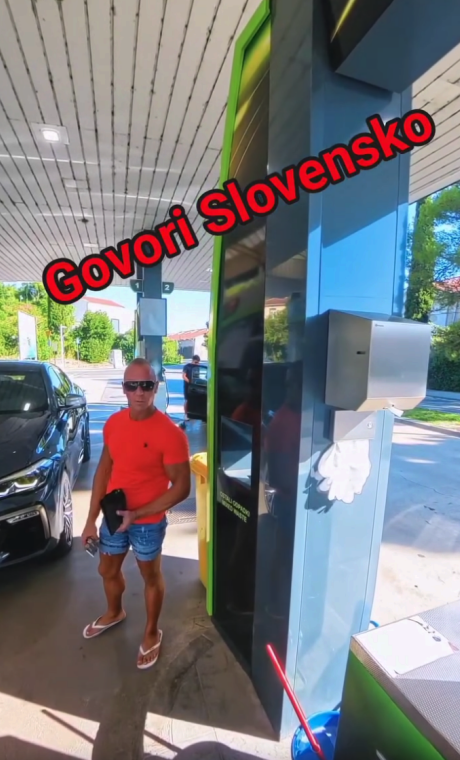 [Video] Balkanec na bencinski črpalki izvajal agresijo