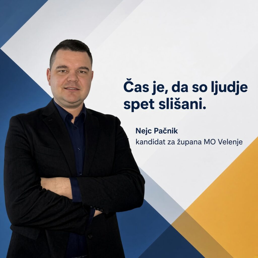 Kandidat SDS za župana Velenja je Nejc Pačnik